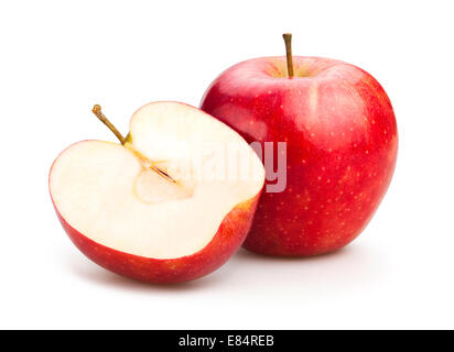 La pomme rouge isolé Banque D'Images