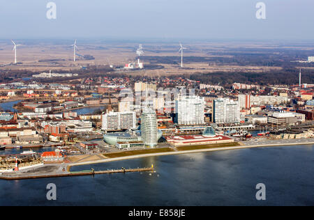 Mediterraneo shopping centre, Atlantic Hotel Sail City, Klimahaus Bremerhaven, Columbus Centre, Havenwelten, Weser Banque D'Images