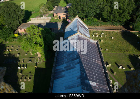 Trappe sur le dessus de l'église St Helens, le 16e siècle Église Sainte-hélène, connu comme 'la cathédrale de l'broads' Banque D'Images