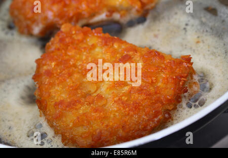 Croustillant de filet de poulet à la poêle, gros plan Banque D'Images