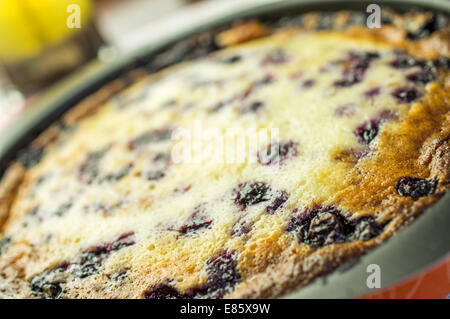 Tarte aux myrtilles maison sous forme de bicarbonate. Banque D'Images