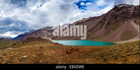 Spiti Valley lac Chandra Taal, Himachal Pradesh, Inde Banque D'Images