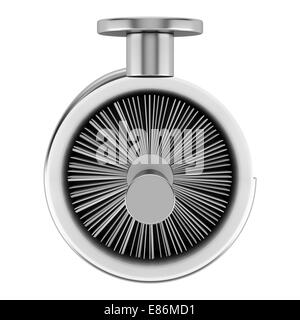 Vue de dessus brosse wc isolé sur fond blanc Banque D'Images