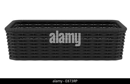 Panier à pain noir vide isolé sur fond blanc Banque D'Images
