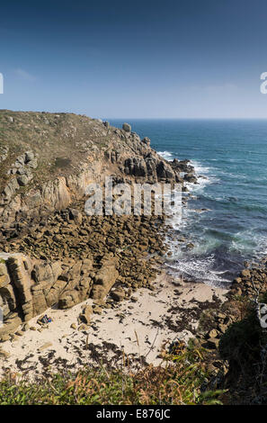 Porthgwarra à Cornwall. Banque D'Images