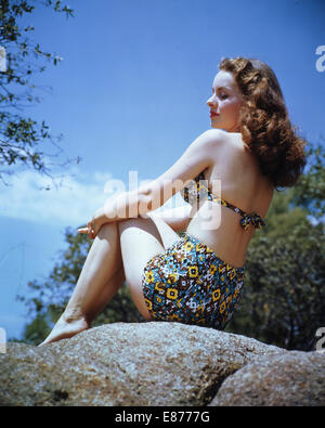 JEANNE CRAIN (1925-2003) Actrice américaine vers 1945 Banque D'Images