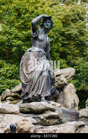 Le Matilda Fontaine, statue en bronze par Joseph Durham 1878 Gloucester Gate Londres Angleterre Royaume-Uni UK Banque D'Images