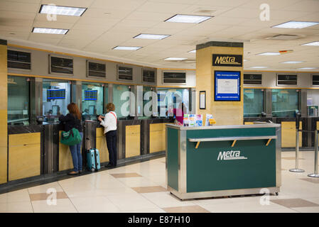 Chicago Union Station Metra, Billetterie Banque D'Images