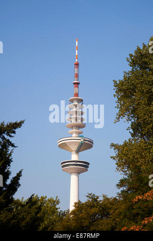 Tour de télévision de Hambourg, Heinrich-Hertz-Turm, radio tour de télécommunication, Hambourg, Allemagne Banque D'Images