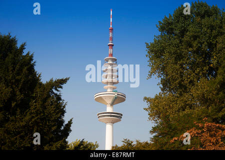 Tour de télévision de Hambourg, Heinrich-Hertz-Turm, radio tour de télécommunication, Hambourg, Allemagne Banque D'Images