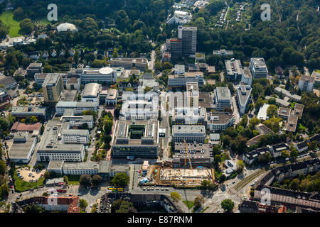 Vue aérienne de l'Hôpital Universitaire de Essen, Essen, Ruhr, Rhénanie du Nord-Westphalie, Allemagne Banque D'Images