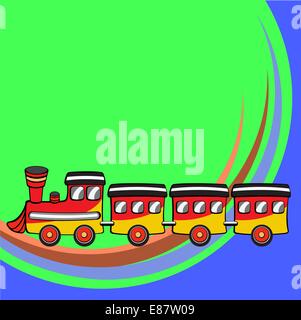 Illustration vecteur de transport Cartoon. Peu drôle train Illustration de Vecteur