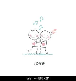 Lovers Illustration de Vecteur