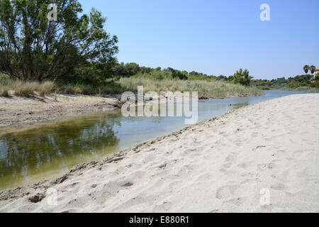 Rivière de Son Baulo. Can Picafort, Majorque, îles Baléares, Espagne Banque D'Images