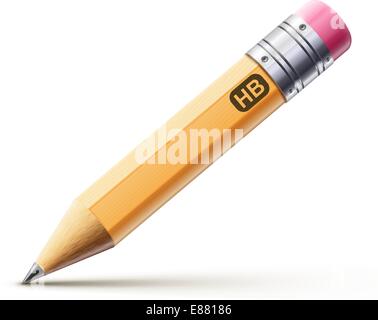 Vector illustration d'aiguisé crayon détaillé isolé sur fond blanc Illustration de Vecteur