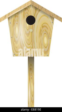 Cabane en bois sur fond blanc Illustration de Vecteur