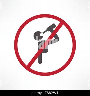 Aucun signe d’alcool Illustration de Vecteur