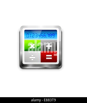 Calculatrice de vecteurs / icône icône mobile app Illustration de Vecteur