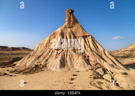 De Cabezo Castildetierra dans le désert de Bardenas Reales, Navarre, Espagne. Banque D'Images