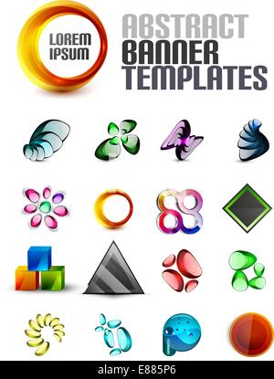 Vector set de formes abstraites banner Illustration de Vecteur