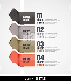 Rubans moderne fond infographique Illustration de Vecteur