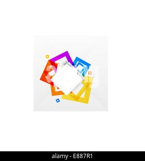 Abstract colorful carrés de fond Illustration de Vecteur