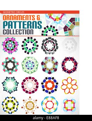 Les formes rondes géométriques définies pour différents Illustration de Vecteur