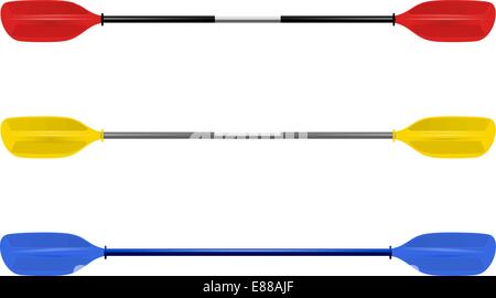 Set Professional canoe avirons Illustration de Vecteur