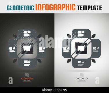 La conception de la géométrie moderne modèle pour des infographies | contexte | Bannières | Secteurs d'numérotés | site web graphique vecteur mise en page Illustration de Vecteur