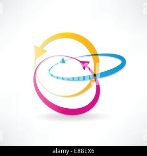 Direction de l'icône de l'abstraction Illustration de Vecteur