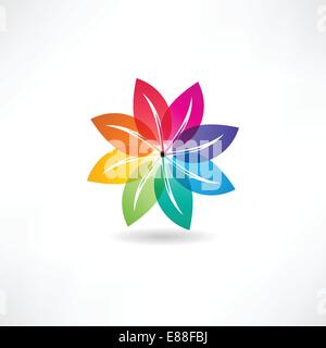 Eco leaf icône d'abstraction Illustration de Vecteur