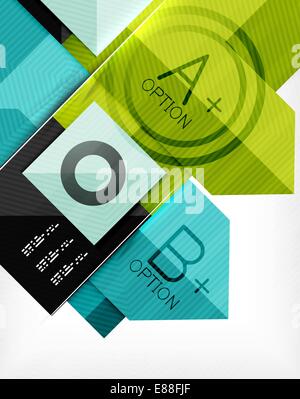 Option infographique géométrique d'affaires bannière. Pour les bandeaux, fonds d'entreprise, présentations Illustration de Vecteur