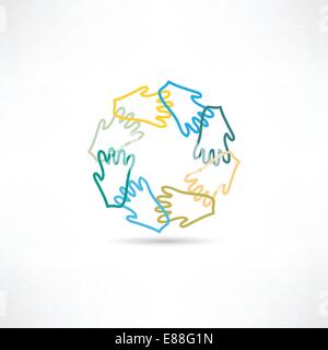 Les mains du groupe icon icon Illustration de Vecteur