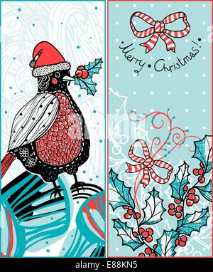 Vector set de cartes de Noël Illustration de Vecteur