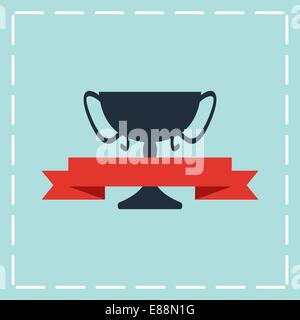 Icône trophée noir Illustration de Vecteur