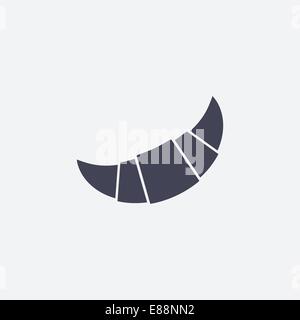 icône de croissant Illustration de Vecteur