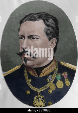 Louis I (1838-1889). Roi du Portugal entre 1861-1889. Gravure, 1879. La couleur. Banque D'Images