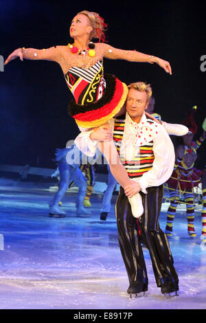 Danse sur glace à la MEN Arena . Torvill et Dean Banque D'Images