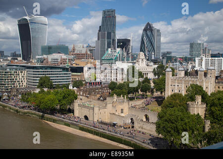 La ville de Londres montrant Tower 42,le Gherkin et l'Cheesegrater Banque D'Images