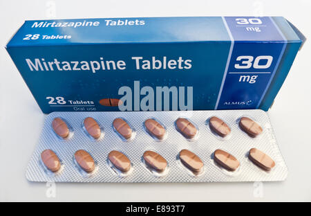 Mirtazapine 30 mg comprimé. Banque D'Images