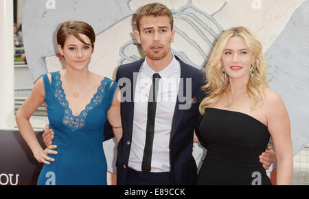 Première mondiale de «divergente" tenue à l'Odeon Leicester Square - Arrivées en vedette : Kate Winslet,Shailene Woodley, Theo James Où : London, Royaume-Uni Quand : 30 Mars 2014 Banque D'Images