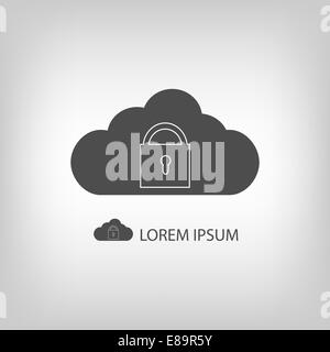 Nuage Gris avec verrouillage Banque D'Images
