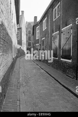 Achtziger Jahre, Wohnhaeuser Wilhelminengang dans der Gasse à Leer, Allemagne Banque D'Images