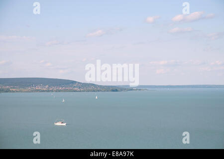 Vue du lac Balaton de Tihany en Hongrie Banque D'Images