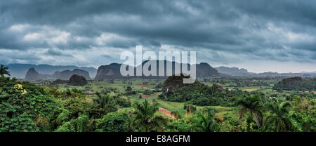 La belle vallée de Vinales à Cuba. Sur la liste du patrimoine mondial de LUNESCO Banque D'Images