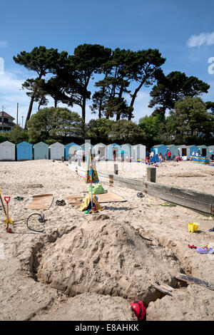 Avon Beach mudeford christchurch dorset angleterre Banque D'Images