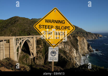Bixby Creek Bridge en Californie Big Sur sur la route 1 Banque D'Images
