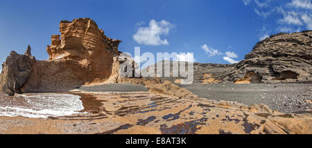 Lanzarote - Paysage de Charco de los Clicos Banque D'Images