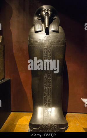 Italie Piémont Turin Musée Égyptien sarcophage statuaire de dynastie XXVI Gemenefherbak ( 664 - 525 av. J.-C. ) ISC ( dans le Delta ) Banque D'Images