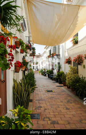 Rue de Benalmadena Pueblo, Andalousie, Espagne Banque D'Images